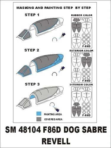 F-86D mask for Revell 1:48 F-86D mask for Revell 1:48