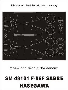 F-86F mask für Hasegawa 1:48