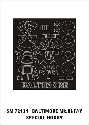 Martin Baltimore III,IV,V mask for Special Hobby 1:72
