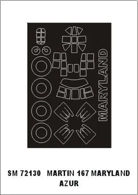 Martin 167 Maryland mask für Azur 1:72