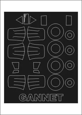 Fairey Gannet mask für Trumpeter 1:72