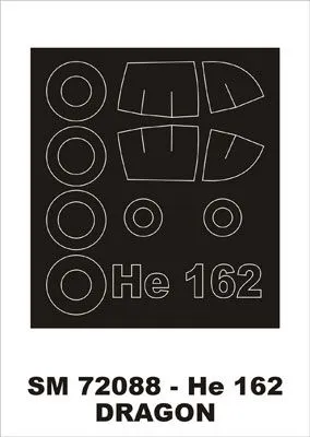 Heinkel He 162 mask for Dragon 1:72
