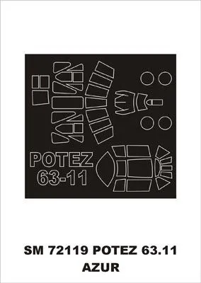 Potez 63-11 mask für Azure 1:72