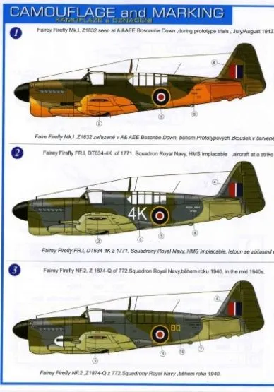 Fairey Firefly Mk.I, FR.I, NF.2 - Royal Navy 1:48
