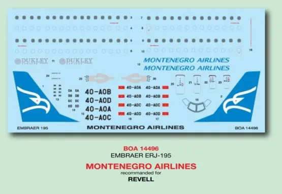 Embraer ERJ-195 - Montenegro Airlines 1:144