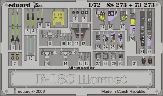 F/A-18C P.E. set für Hasegawa - Zoom 1:72