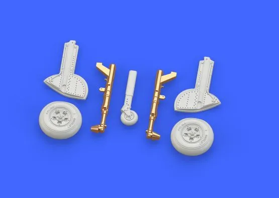 Spitfire Mk.IX legs BRONZE w/ 5 spoke wheels 1:72