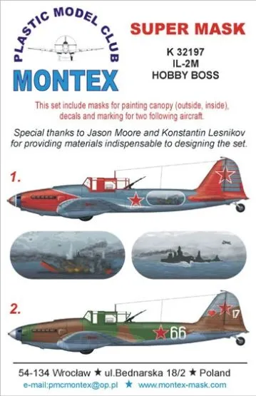 Il-2M super mask for Hobby Boss 1:32