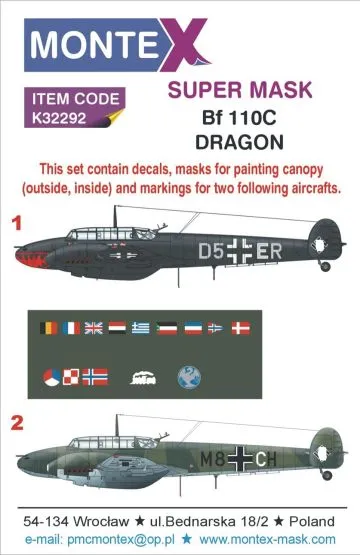 Bf 110C super mask for Dragon 1:32