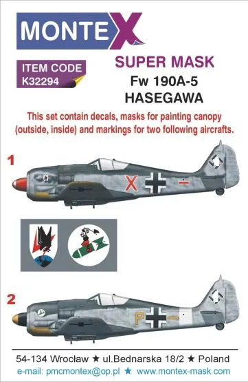 Fw 190A-5 super mask for Hasegawa 1:32 Fw 190A-5 super mask for Hasegawa 1:32