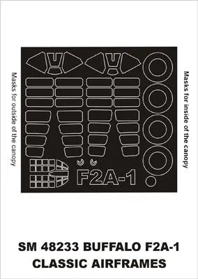 F2A-1 Buffalo mask for Classic Airframes 1:48