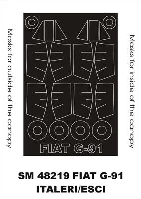 Fiat G.91 mask for Italeri 1:48 Fiat G.91 mask for Italeri 1:48