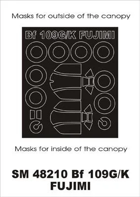 Bf 109G/K erla Haube mask for Fujimi 1:48