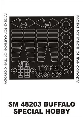 Buffalo mask for Special Hobby 1:48 Buffalo mask for Special Hobby 1:48