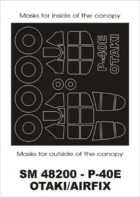 P-40E mask für Otaki/ Airfix 1:48