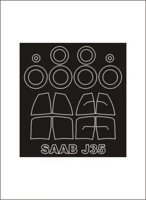 SAAB J35 mask for Hasegawa 1:48