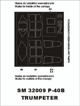 P-40B mask for Trumpeter 1:32 P-40B mask for Trumpeter 1:32