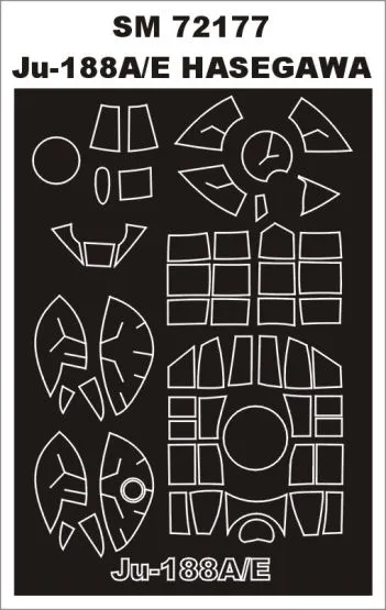 Ju 188A/E mask for Hasegawa 1:72