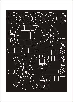 Potez 63-11 mask für Azur 1:48