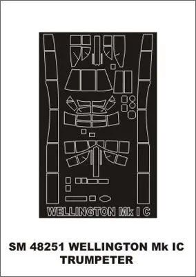 Wellington Mk.Ic mask für Trumpeter 1:48 Wellington Mk.Ic mask für Trumpeter 1:48