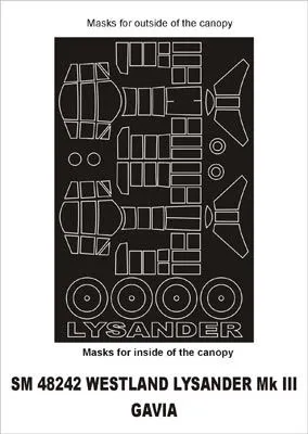 Lysander III mask for Gavia 1:48 Lysander III mask for Gavia 1:48