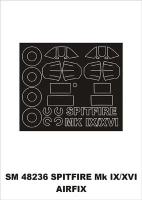 Spitfire Mk.IX/ XVI mask for Airfix 1:48