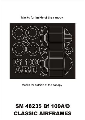 Bf 109A/B/D mask for Classic Airframes 1:48