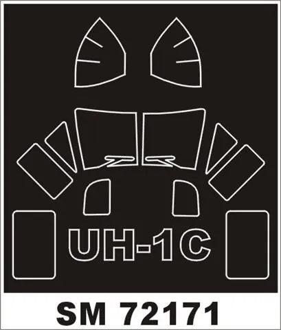 UH-1C mask for Hobby Boss 1:72
