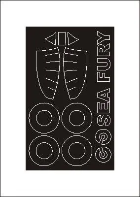 Sea Fury Fb.11 mask für Trumpeter 1:72