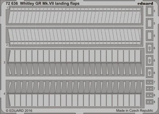 Whitley GR Mk. VII landing flaps for Airfix 1:72