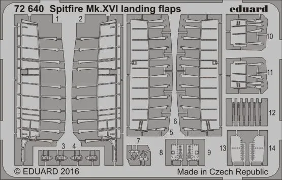 Spitfire Mk.XVI landing flaps for Eduard 1:72