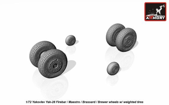 Yak-28 wheels w/ weighted tires 1:72