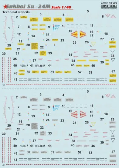 Su-24M stencils 1:48