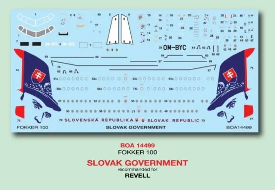 Fokker 100 - Slovak Government 1:144