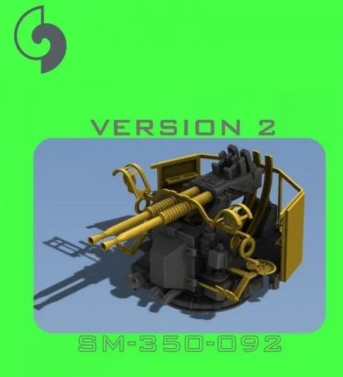 USN 40 mm/56 Bofors twin mount ver.2 1:350