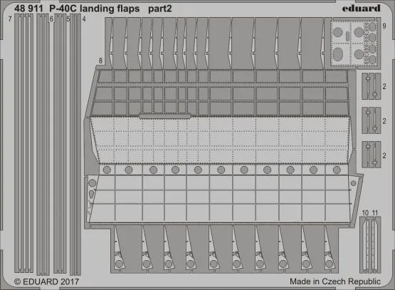 P-40C landing flaps für Bronco 1:48