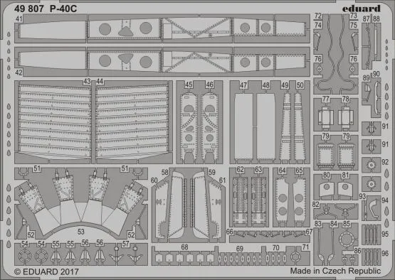 P-40C P.E. for Bronce 1:48
