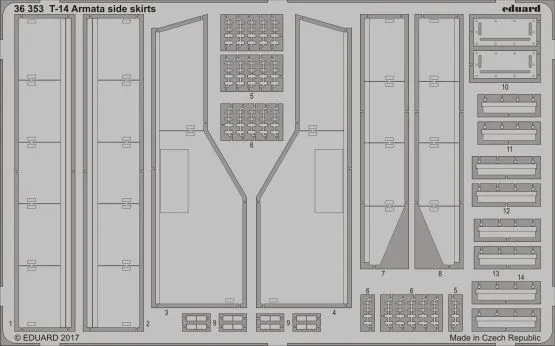 T-14 Armata side skirts für Zvezda 1:35