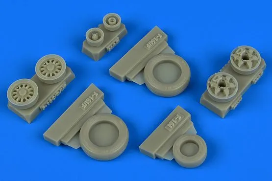 F-16I weighted wheels (Michelin) for Hasegawa 1:48