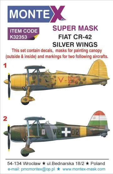 Fiat CR.32 super mask for Silver Wings 1:32
