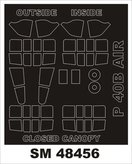P-40B mask for Airfix 1:48