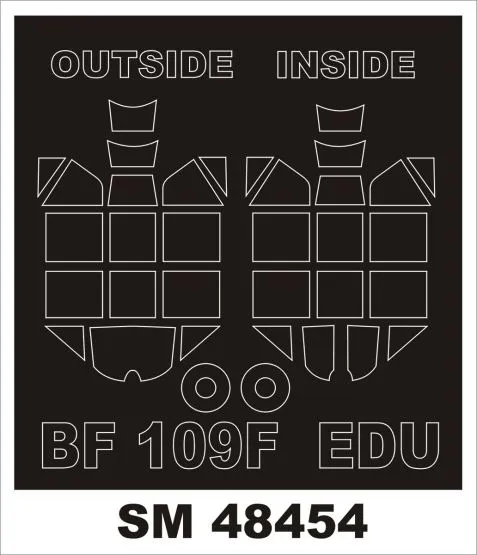 Bf 109F mask for Eduard 1:48