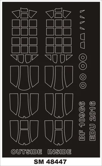 Bf 109G-6 (2016) mask for Eduard 1:48