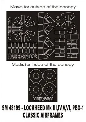 Hudson III -VI/ PBO-1 mask for Classic Airf. 1:48