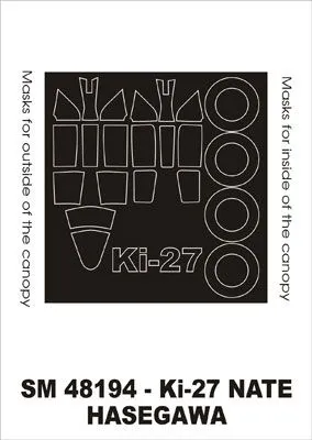 Ki-27 Nate mask for Hasegawa 1:48 Ki-27 Nate mask for Hasegawa 1:48
