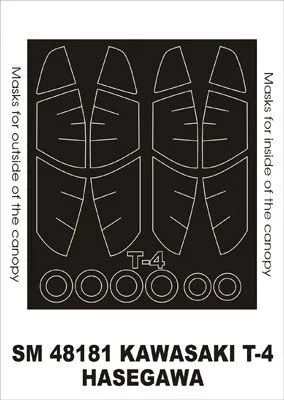 Kawasaki T-4 mask für Hasegawa 1:48