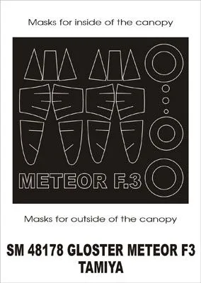 Gloster Meteor F.3 mask for Tamiya 1:48