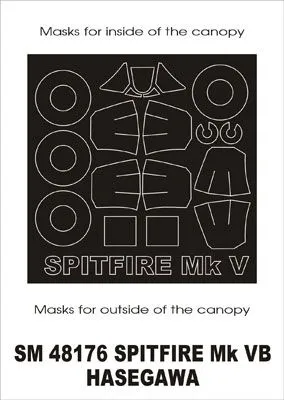 Spitfrire Mk.V mask for Hasehawa 1:48