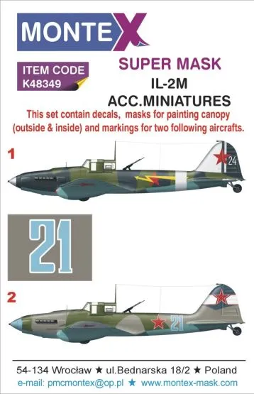 Il-2M Super Mask for Accurate Mi. P.2 1:48