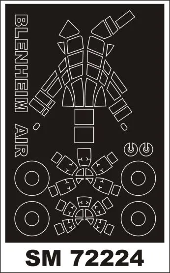Blenheim Mk.I mask für Airfix 1:72